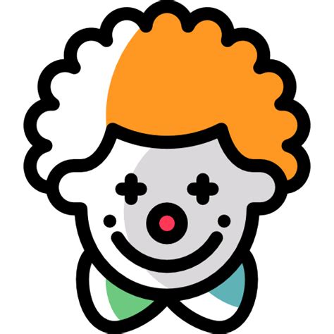 Clown Detailed Rounded Color Omission Icon