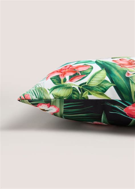 Outdoor Multicoloured Tropical Flower Print Cushion 43cm X 43cm Matalan