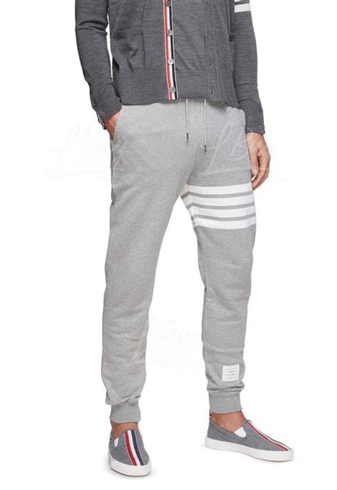 Thom Browne Thom Browne Four Bar Stripe Branded Patch Sweat Pants