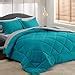 Amazon Bedsure Teal King Size Comforter Set Pieces Reversible