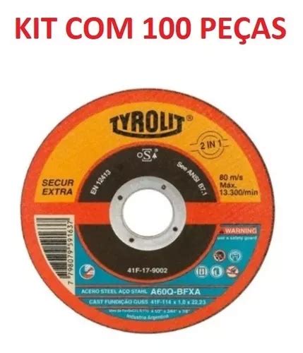 Kit De Discos De Corte Fino Tyrolit Secur Acero Inoxidable X Mm