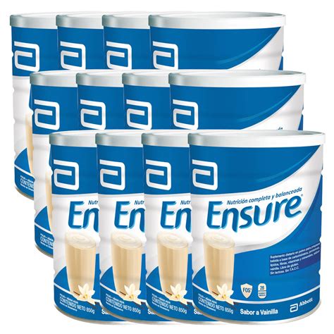 Pack 12 Ensure En Polvo Sabor Vainilla X 850 Gramos Farmacia Leloir