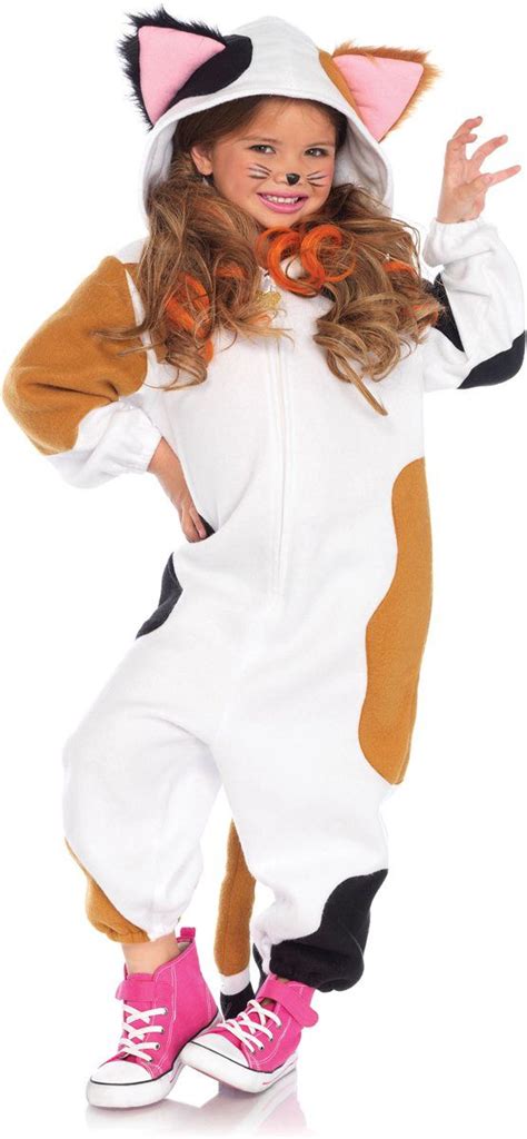 Cozy Leg Avenue Calico Cat Deluxe Onesie Meisjes Kostuum Maat Sm