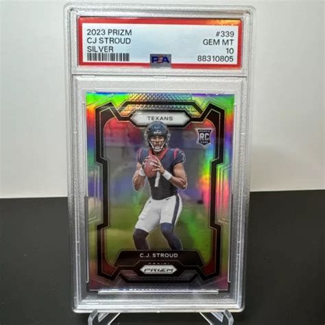 2023 PANINI PRIZM CJ Stroud RC Argent PSA 10 RECRUE TEXANS DE Houston