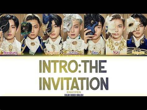 Enhypen Intro The Invitation Lyrics Color Coded English