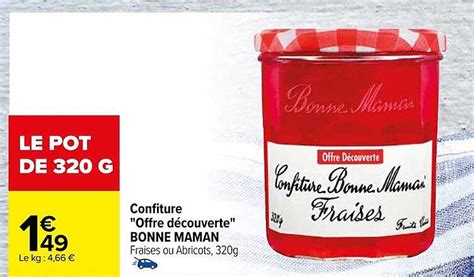 Promo Confiture Offre D Couverte Bonne Maman Chez Carrefour