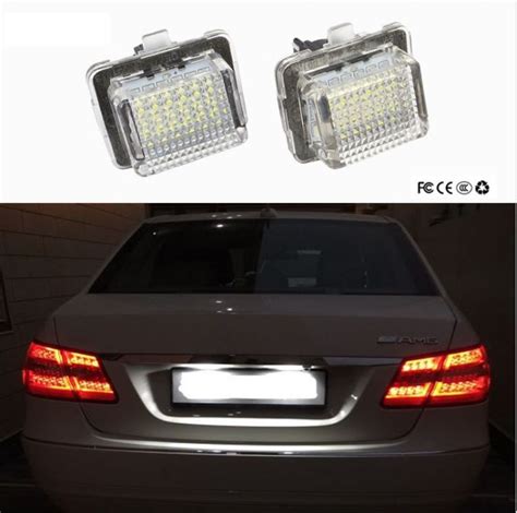 Led License Plate Light For Mercedes W204 5d W212 W216 W221 C207 Benz Amg Accessories White Smd