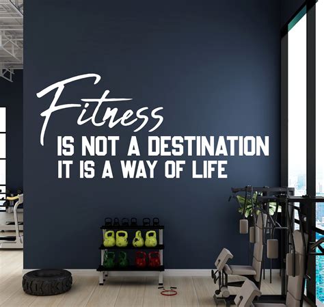 Gym Wall Decalgym Wall Artfitness Wall Quotescrossfit Wall Etsy