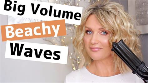 Big Volume Beachy Waves On Short Fine Bob Youtube