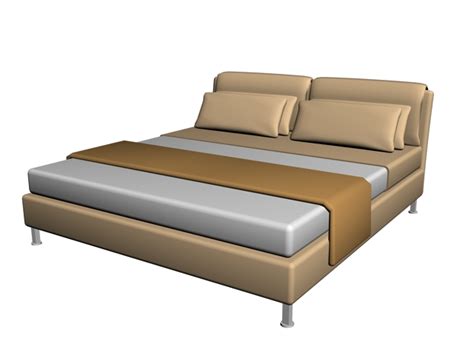 Modern Queen Bed 3d Model 3dsmax Files Free Download Cadnav