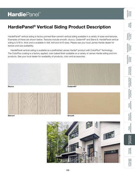 Pdf Hardiepanel Vertical Siding Product Description ® Vertical Siding Product Description