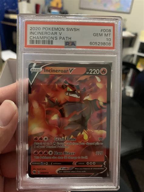 Mavin 2020 Pokemon Swsh Champions Path Incineroar V Ultra Rare 008 Psa 10