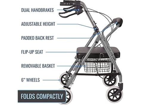 Dmi Ultra Lightweight Folding Hemi Rollator