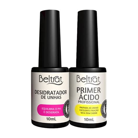 Kit Preparadores Beltrat Primer Cido Desidratador De Unhas