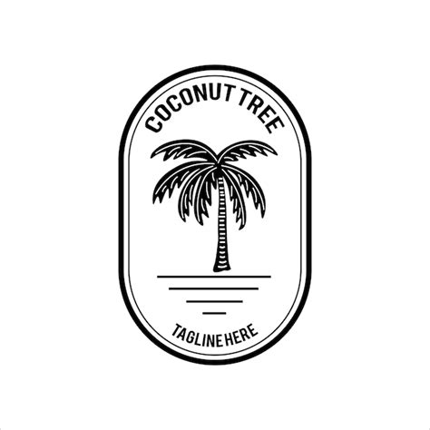 Premium Vector Coconut Tree Logo Illustration Vector Design