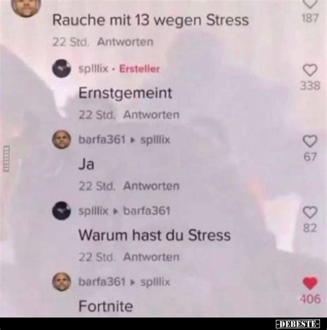 Rauche Mit 13 Wegen Stress Warum Hast Du Stress Fortnite DEBESTE De