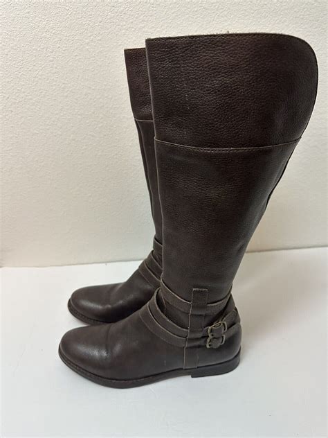 Matisse Blakely Brown Leather Zip Knee High Riding Bo Gem