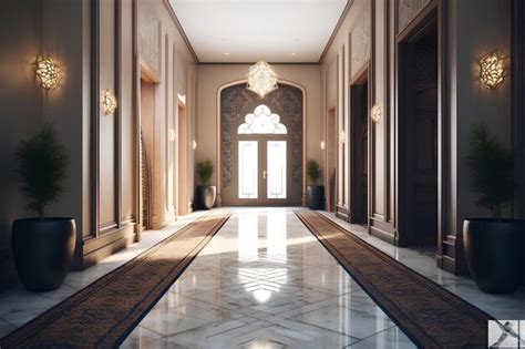 Premium AI Image Arabic Style Hallway Interior In Luxury House