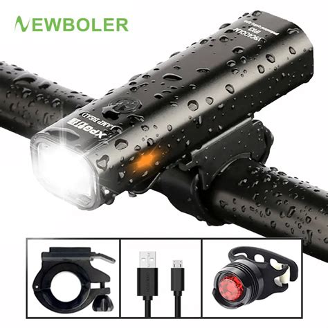 Newboler Lm Bike Front Light Set Anti Glare Usb Rechargeable Mtb