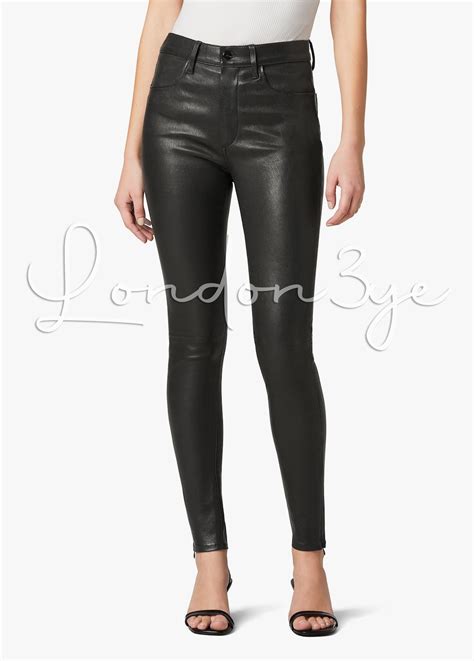 Women Genuine Lambskin Trousers Black Real Leather Skinny Etsy