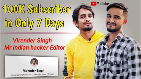 Virendra Singh VS Mr Indian Hacker 100k Subscriber VS 29M Mr Indian