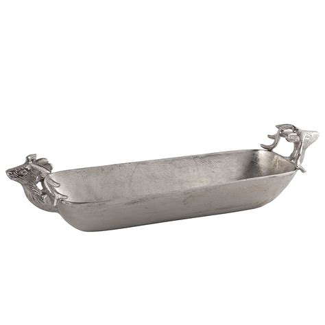 Farrah Silver Large Deer Display Tray Home Accessories Trays