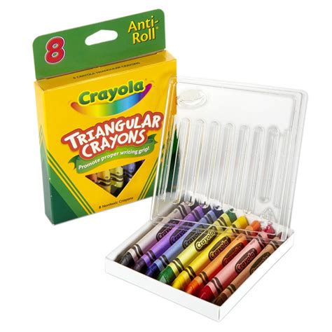 Crayola Triangular Crayons 8 Count Bin524008 Crayola Llc Arts And Crafts Crayons