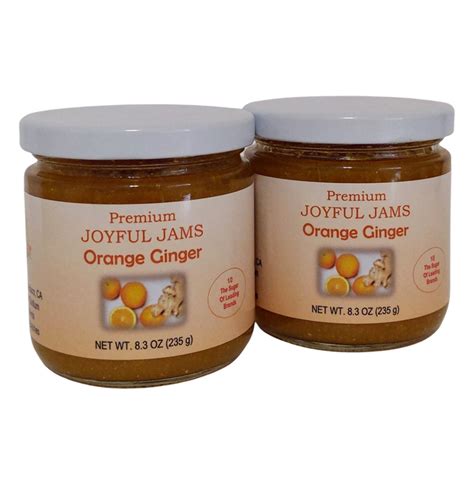 Premium Orange Ginger Jam (with 70 percent fruit and less sugar than ...