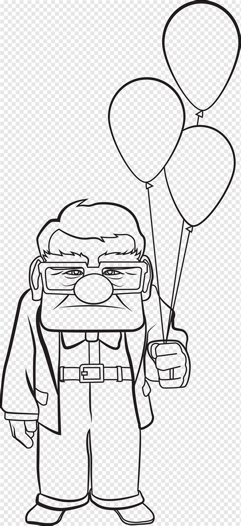 Carl Fredricksen Umriss Alter Mann Png Pngwing