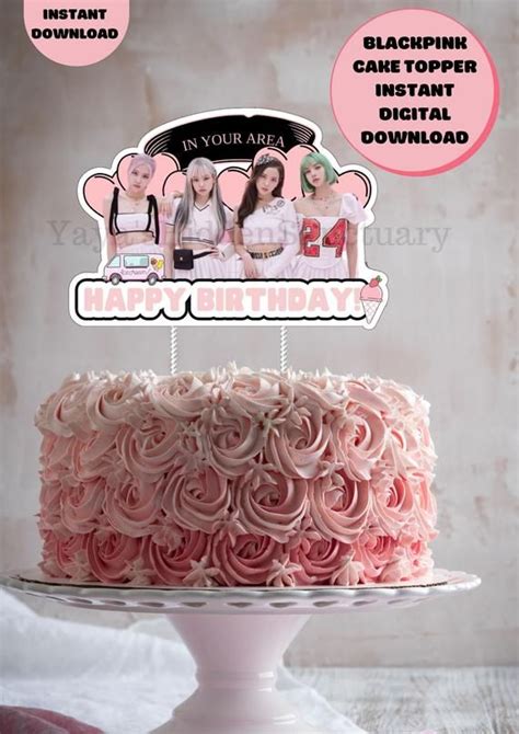 Blackpink Cake Topper Blackpink Centerpiece Blackpink Party Etsy