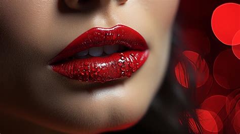 Premium Photo Beautiful Female Red Lips Hd K Wallpaper Stock