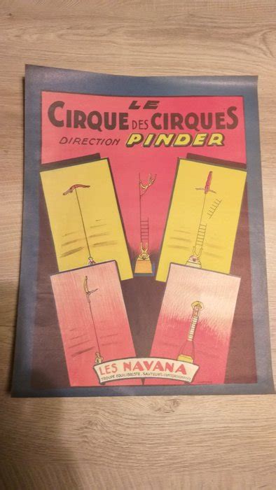 Anonymous Affiche Ancienne De Cirque Pinder Acrobates Les Catawiki