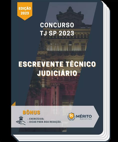 Apostila Escrevente Técnico Judiciário Concurso TJ SP 2023 Mérito