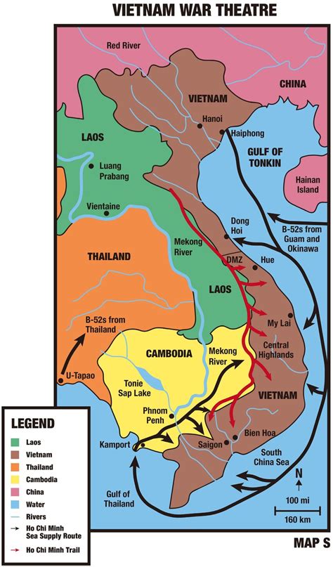 Map Of Ho Chi Minh Sea Supply Route Via South China Sea And The Gulf Of