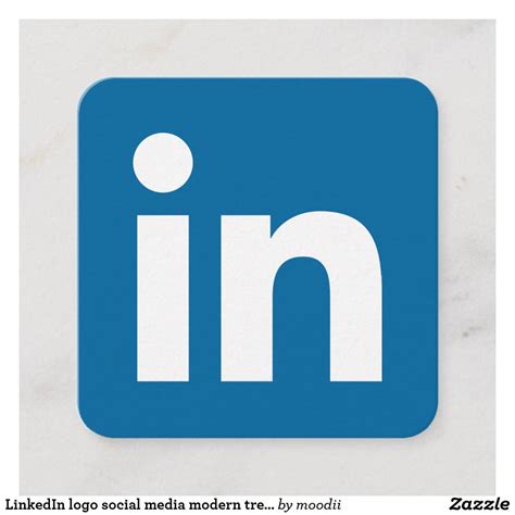 LinkedIn logo social media modern trendy business Calling Card | Zazzle | Social media, Digital ...