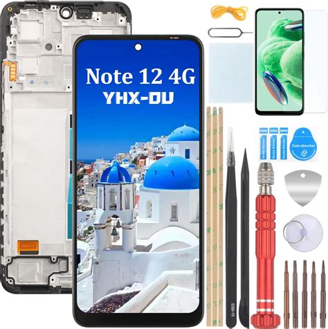 Yhx Ou Noir Kit Cran Lcd Avec Ch Ssis Pour Xiaomi Redmi Note