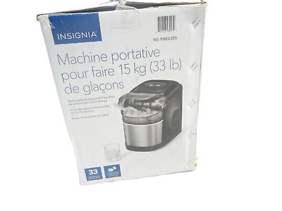 Insignia Portable Icemaker 33 Lb With Auto Shut Off Stainless NS