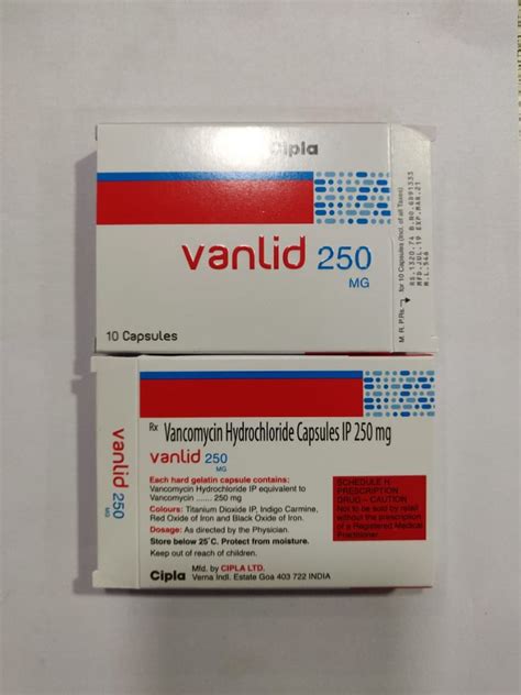 Vancomycin Vanlid 250 mg Tablet, Rs 1320.70 /strip Satnam Trading ...