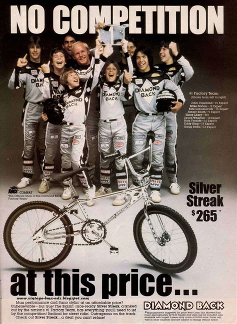 Vintage Bmx Ads No Competition At This Price Diamond Back Silver