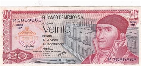 Mexico 20 Pesos 1976 Geldschein Banknote Mexiko II MA Shops