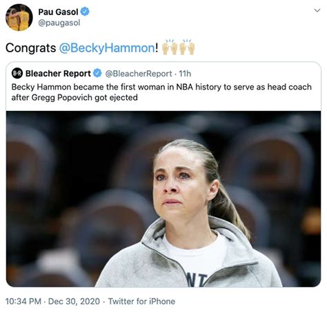 Salute How The Basketball World Reacted To Becky Hammon Making