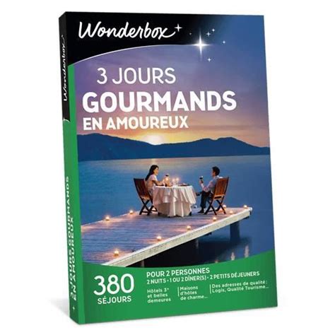 Wonderbox Coffret Cadeau Pour Deux Jours Gourmands En Amoureux