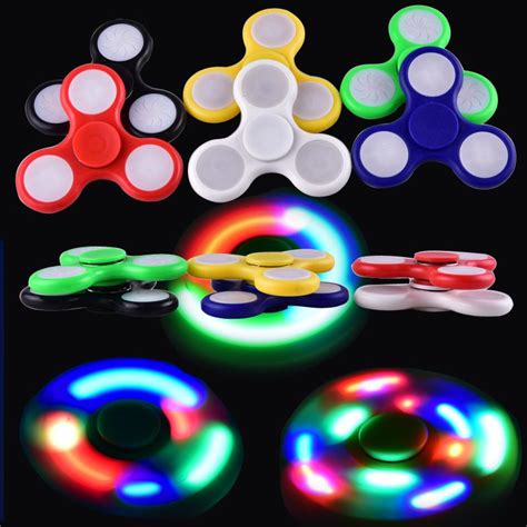 Led Light Up Hand Spinners Fidget Spinner Top Quality Triangle