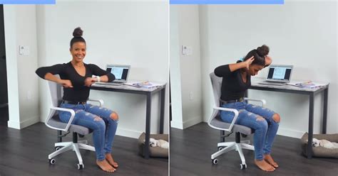 5 Minute Desk Ab Workout Video Popsugar Fitness