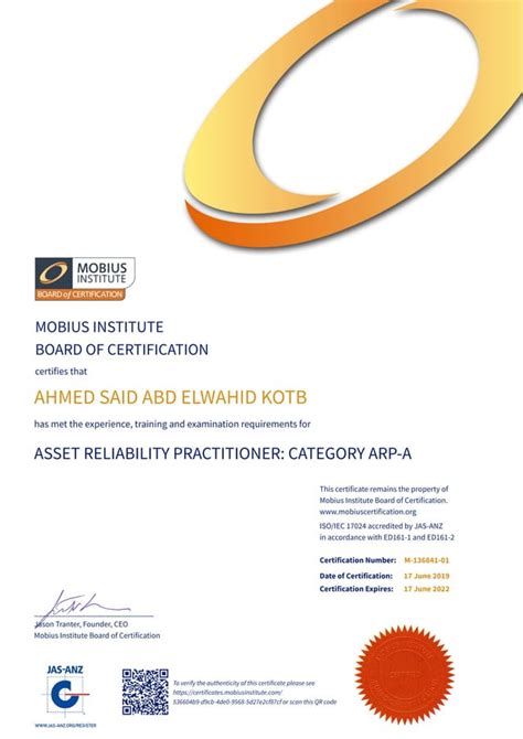 Certified Asset Reliability Practitioner Arp Cat A Ahmed Said Kotb Pdf