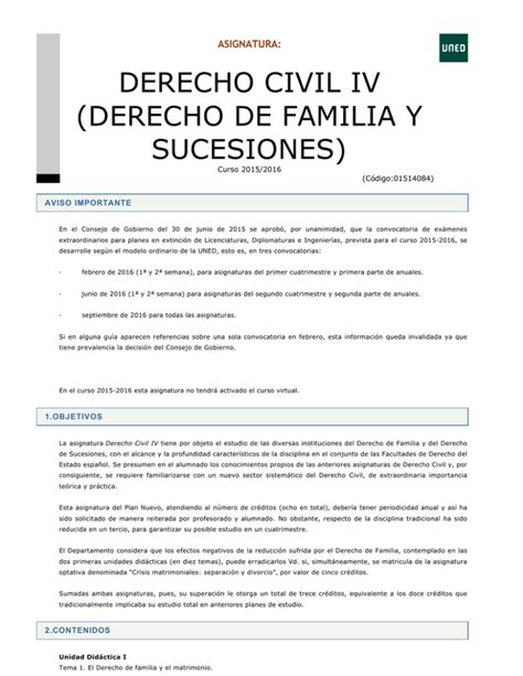 Derecho Civil Iv Derecho De Familia Y Sucesiones