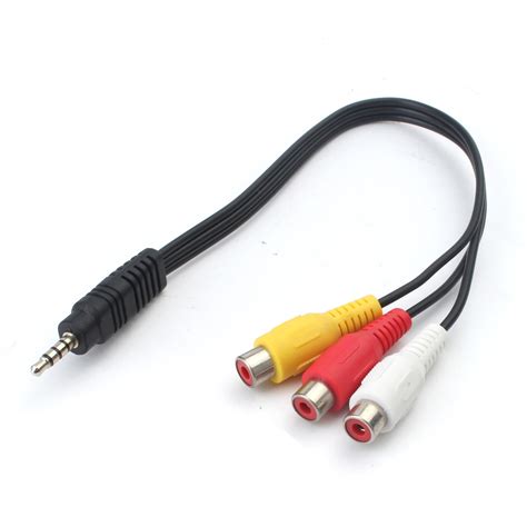 35mm Mini Av Male To 3 Rca Female Audio Video Cable Stereo Jack