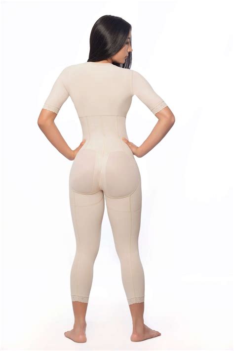 Braless Full Body Under Knee Faja With Sleeves And Hook Closure