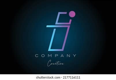 Pink Blue Alphabet Letter Logo Icon Stock Vector Royalty Free