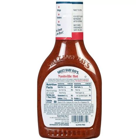 Sweet Baby Ray S Barbecue Wing Sauce Nashville Hot Oz Pack Ju